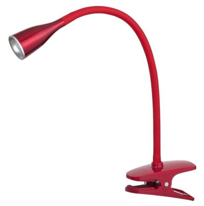 JEFF LED TABLE LAMP WITH CLIP, RED