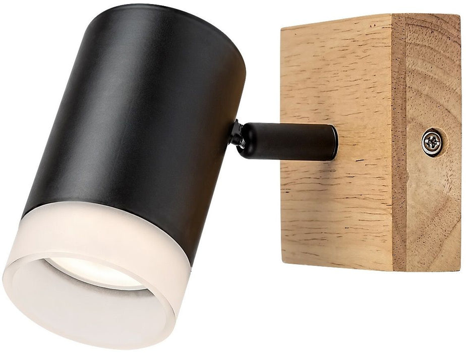 WALL GU10 BLACK/WOOD RABALUX TORAS