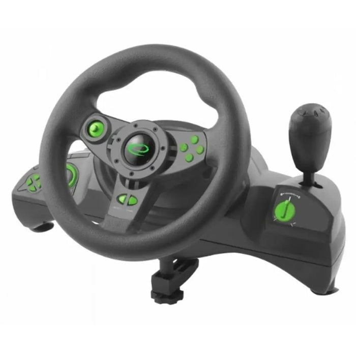 Racing Steering Wheel Esperanza EGW102 Pedals Green PC PlayStation 3 - Аксесоари за конзоли<<<Електроника