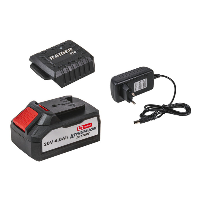 BATTERY AND CHARGER 20 V 4 AH RAIDER PRO R20 SYSTEM