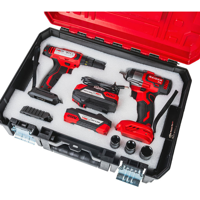 BATTERY SET RAIDER PRO RDP-PCD20&PBIW20 20 V, NUMBER OF BATTERIES 2, 2.00 Ah, CASE