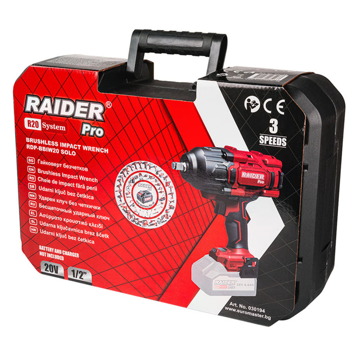 CORDLESS BRUSHLESS WRENCH RAIDER PRO RDP-BBIW20
