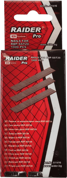 NAILS FOR TAKER 47X15MM RAIDERPRO 1000PCS