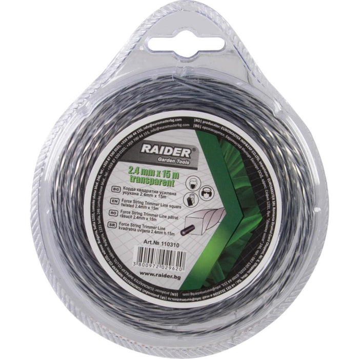 SQUARE CORD REINFORCED 2.4MM 15M RAIDER
