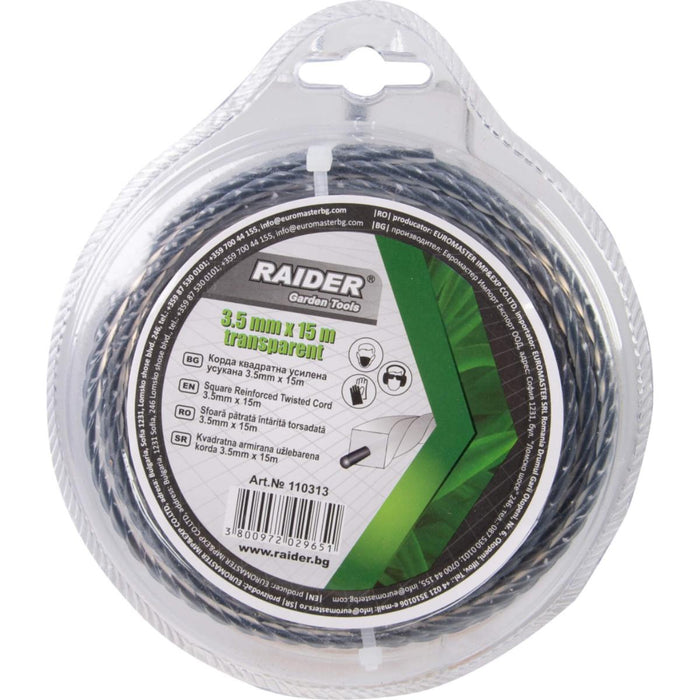 SQUARE CORD REINFORCED 3.5MM 15M RAIDER