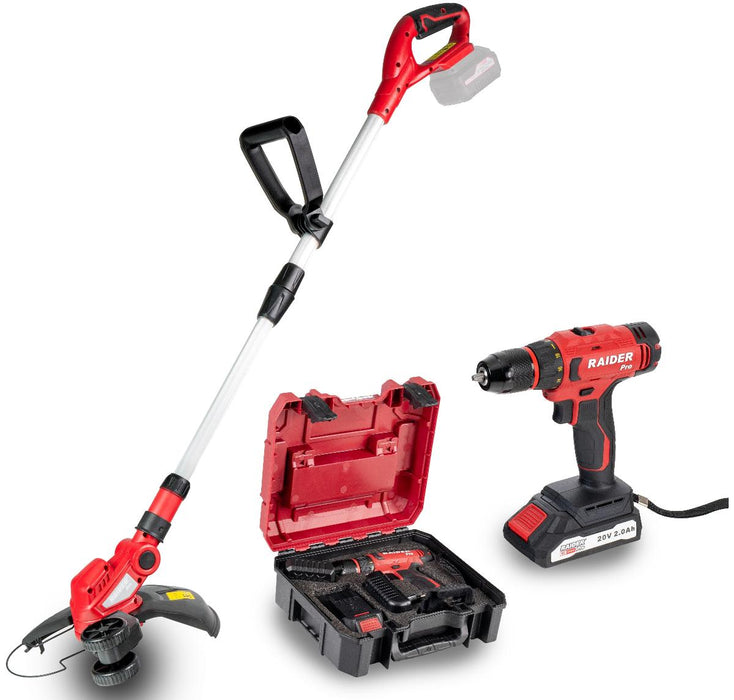 RAIDER 20V SCREWDRIVER AND TRIMMER SET