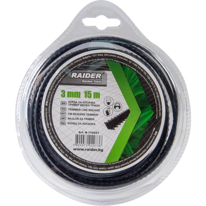 DOUBLE SERRATED CORD FOR MOWING 3 MM 15M