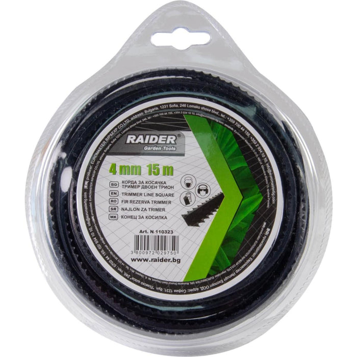 DOUBLE SERRATED CORD FOR MOWING 4 MM 15M
