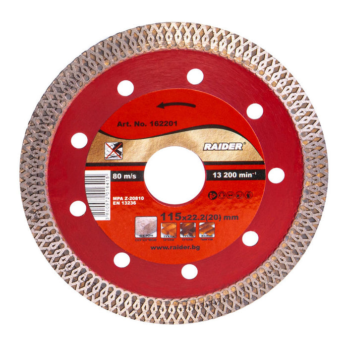 DIAMOND DISC TURBO 115X1.2X22.2 RAIDER