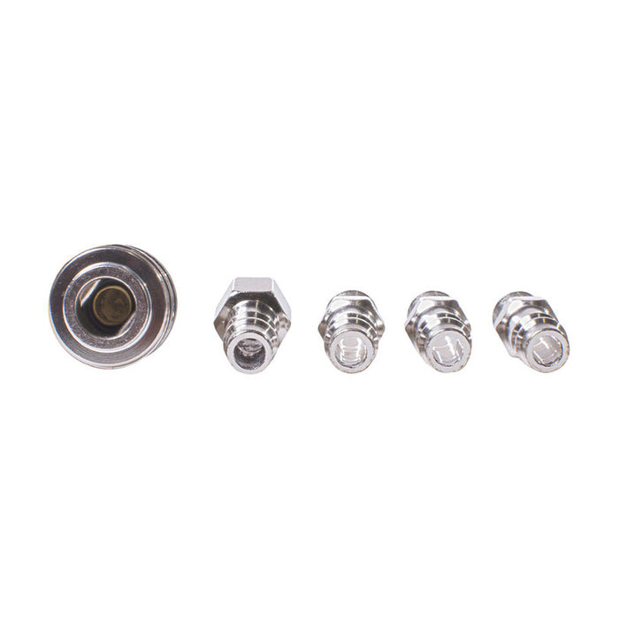 PNEUMATIC TIPS. QUICK CONNECTION 1/4" 5PCS KIT QC01 RAIDER