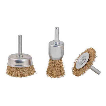 SET OF STEEL DRILL BRUSHES 3 PCS. RAIDER