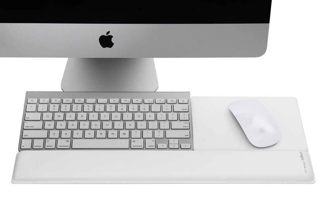 Wrist Rest and Pad Rain Design mRest White
