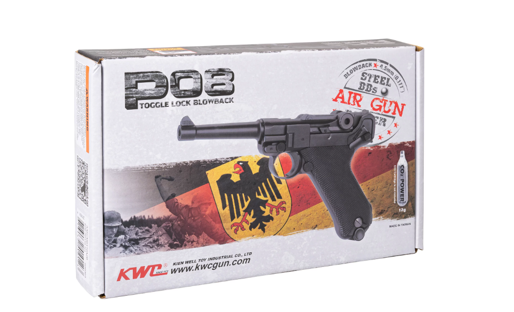 Air rifle Pistol RANGER P08 Parabellum KWC cal. 4.5 BBS blow back 21 shots Full Metal CO2