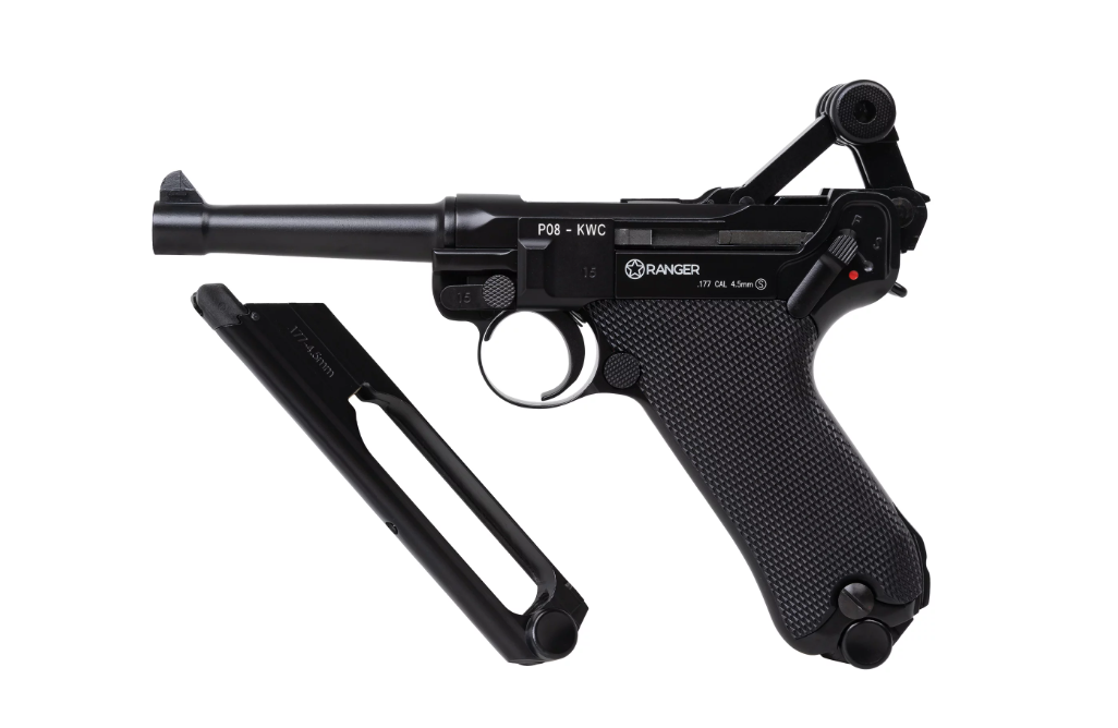 Air rifle Pistol RANGER P08 Parabellum KWC cal. 4.5 BBS blow back 21 shots Full Metal CO2