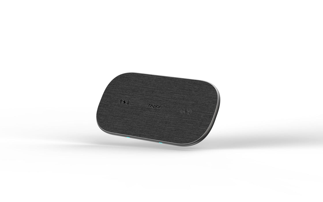 Wireless charger RAPOO XC260, Qi, Dual, 7.5W/10W, Black