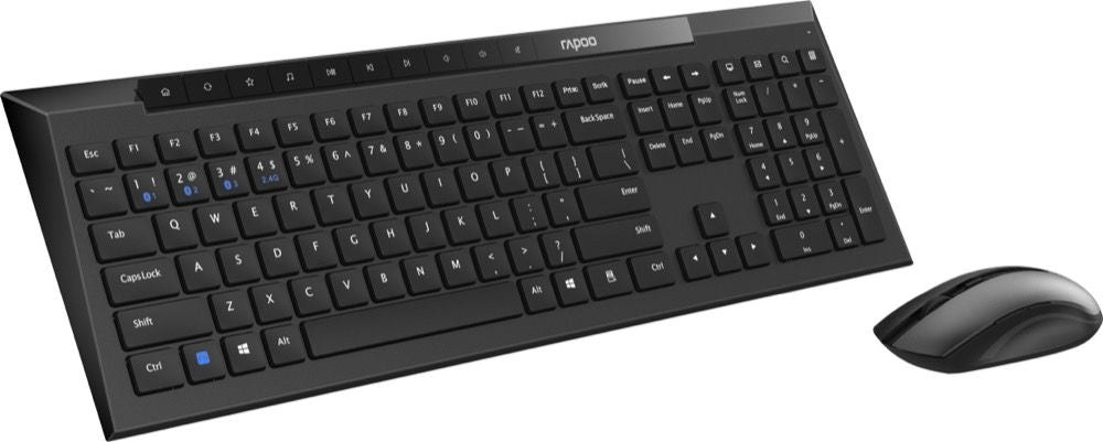 Keyboard and mouse set RAPOO 8210M, Multi mode, Black