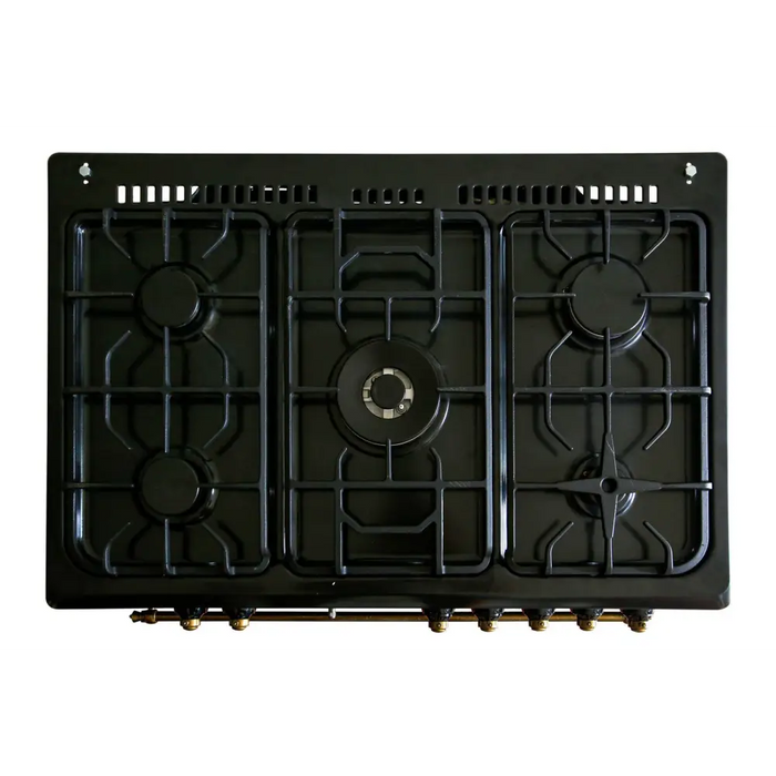 Ravanson KWGE-K90-6 TOP CHEF cooker Freestanding cooker Electric Gas Black - Free-standing kitchensAGD-KWS<<<Home