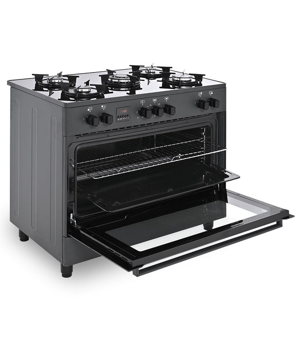 Ravanson KWGE-K90 black gas/electric cooker
