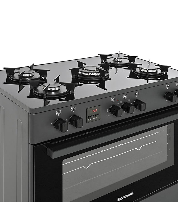 Ravanson KWGE-K90 black gas/electric cooker