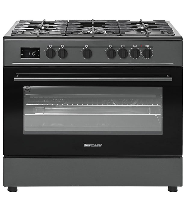 Ravanson KWGE-K90 Cheff Modern Black gas and electric cooker (black)
