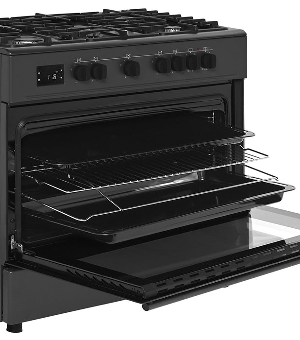 Ravanson KWGE-K90 Cheff Modern Black gas and electric cooker (black)