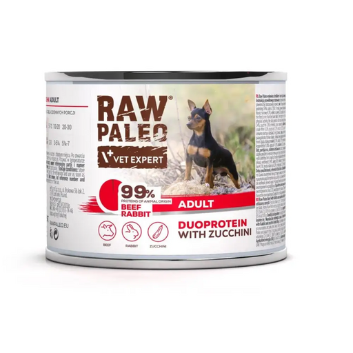 RAW PALEO Duoprotein Beef & Rabbit Adult - wet dog food - 200g - Wet foodDLP-KAM<<<For the dogDLP<<<ActionPL