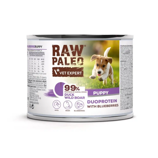 RAW PALEO Duoprotein Duck & Boar Puppy - wet dog food - 200g - Wet foodDLP-KAM<<<For the dogDLP<<<ActionPL