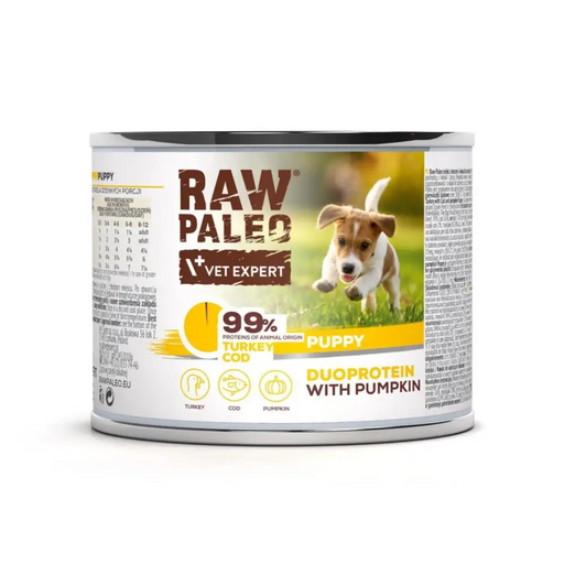 RAW PALEO Duoprotein Turkey & Cod Puppy - wet dog food - 200g - Wet foodDLP-KAM<<<For the dogDLP<<<ActionPL