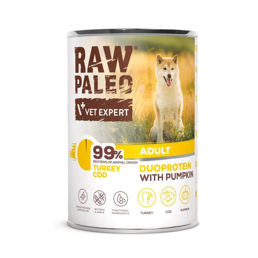 RAW PALEO Duoprotein Turkey & Cod Puppy - wet dog food - 400g - Wet foodDLP-KAM<<<For the dogDLP<<<ActionPL