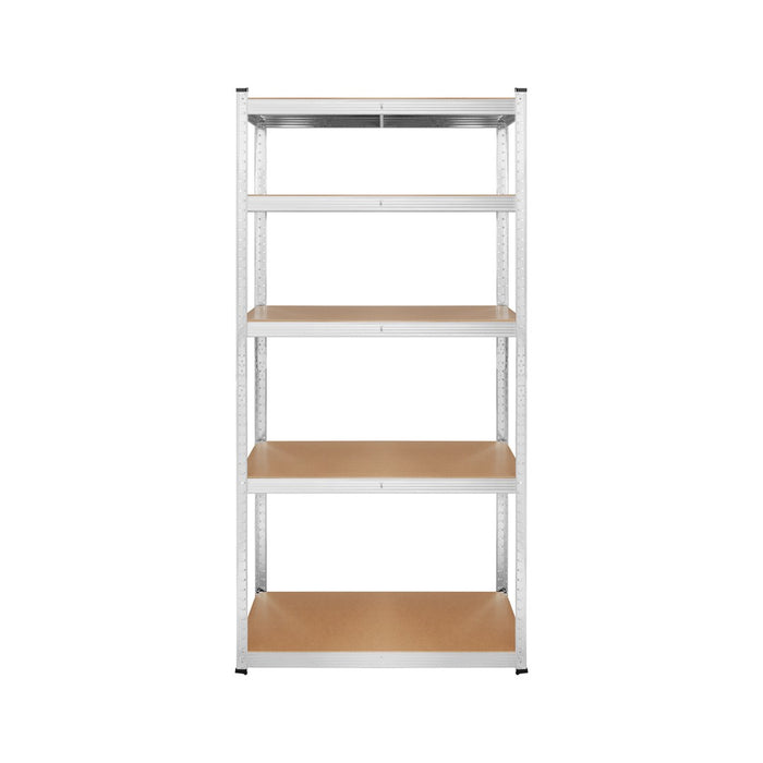 Rebel RB-1250 Metal Storage Rack Cabinet Shelves 175kg x5 180x90x40cm Galvanized Folding MDF