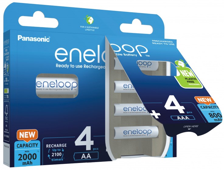 Rechargeable batteries PANASONIC ENELOOP 4x AA 2000 mAh + 4x AAA 800 mAh 8 szt (BK-3MCDE + 4MCDE/8CP) - Rechargeable