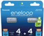 Rechargeable batteries PANASONIC ENELOOP 4x AA 2000 mAh + 4x AAA 800 mAh 8 szt (BK-3MCDE + 4MCDE/8CP) - Rechargeable