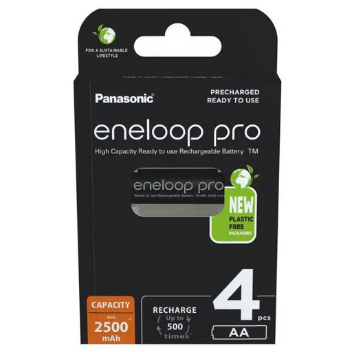 Rechargeable batteries PANASONIC ENELOOP PRO AA 2500 mAh 4 szt (BK-3HCDE/4CP) - Rechargeable