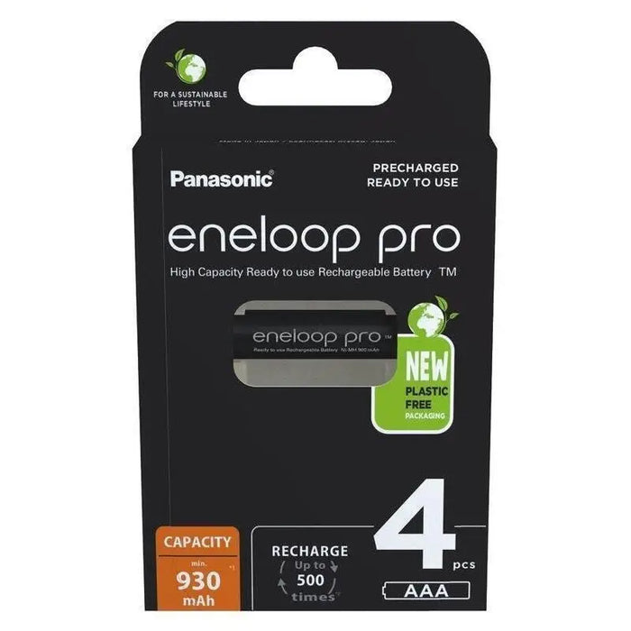 Rechargeable batteries PANASONIC ENELOOP PRO AAA 930 mAh 4 szt (BK-4HCDE/4CP) - Rechargeable