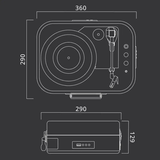Record Player Muse MT207DGB - Електроника Звук<<<Компютри| Електроника<<<BigBuy&&&Грамофон<<<Електроника