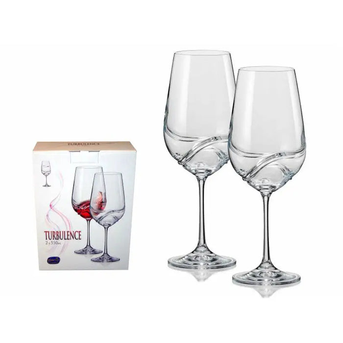 RED WINE GLASS 550ML 2PCS TURBULENCE BOHEMIA - Сервизи чаши и чинии<<<Домашни потреби<<<Кухня<<<Praktiker
