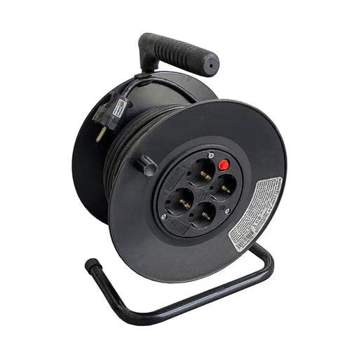 REEL EXTENSION 25M - G3X1.0MM2 - 4 SOCKETS STEINBERGER (MAX.2000W WITH EXTENDED CABLE) - Удължители и