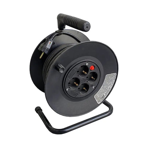 REEL EXTENSION 25M - G3X1.5MM2 - 4 SOCKETS STEINBERGER - Удължители и макари<<<Електроматериали<<<Строителни