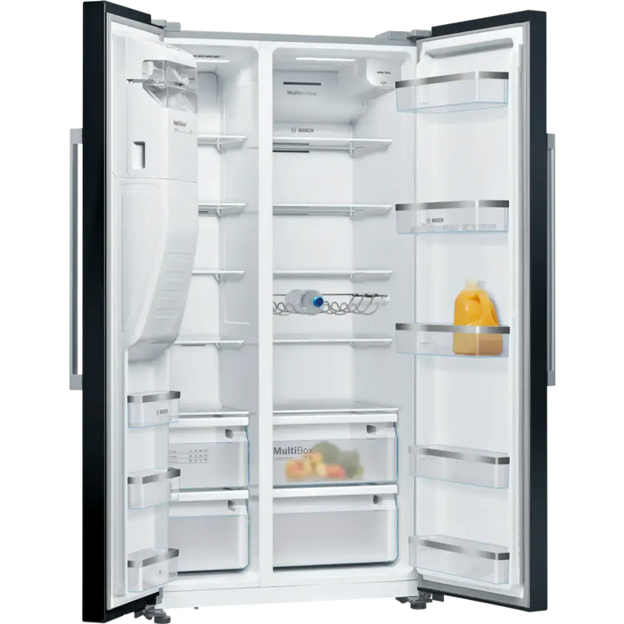 Refrigerator with freezer BOSCH side-by-side KAD93ABEP 562 l NoFrost 178.7 x 90.8 cm black - Хладилници с