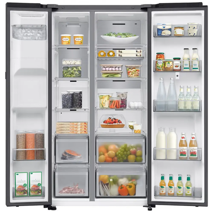Refrigerator with freezer SAMSUNG Side-by-Side RS90F66BEFEO 614 l Auto Open Door 178.4 cm - Хладилници Side