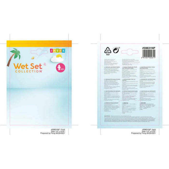 Repair kit Intex Inflatable 7 x 0,5 x 7 cm (36 Units) - Почистване Прахосмукачки И Гладене<<<Дом