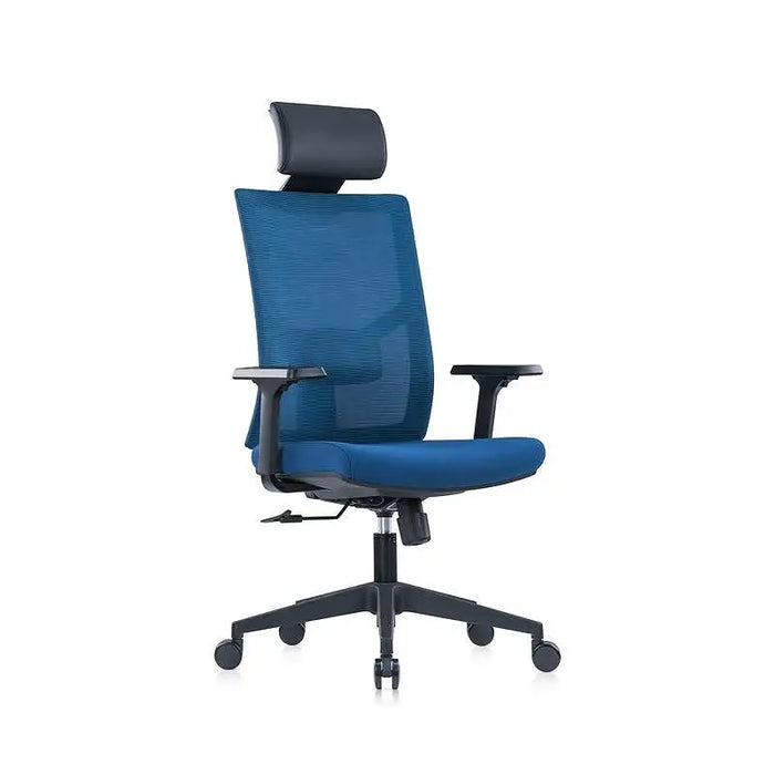 RFG Ergonomic chair Snow Black HB dark blue seat dark blue backrest - Офис столове<<<За офиса<<<ZoraSite
