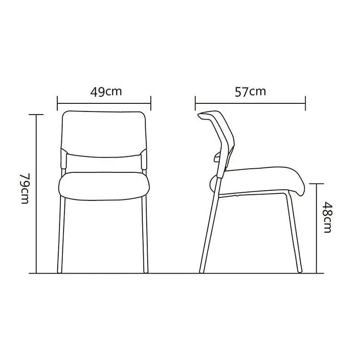 RFG Visitor chair Evo 4L M black 5 pieces in a set - Офис столове<<<За офиса<<<ZoraSite