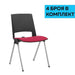 RFG Visitor’s chair Sweet Chrome Black red 4 pieces in a set - Офис столове<<<За офиса<<<ZoraSite
