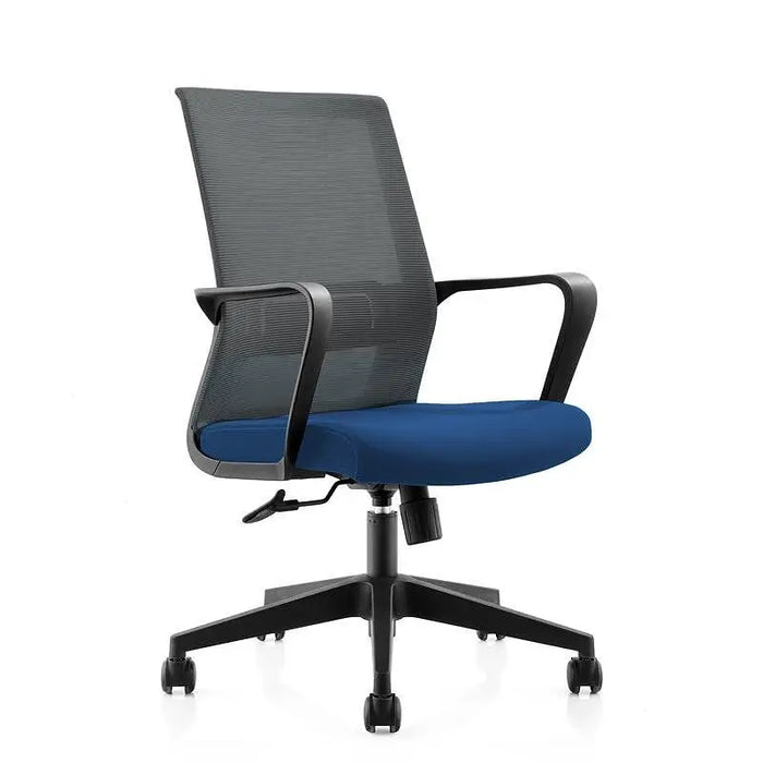 RFG Work chair Smart W damask and mesh blue seat gray back - Офис столове<<<За офиса<<<ZoraSite