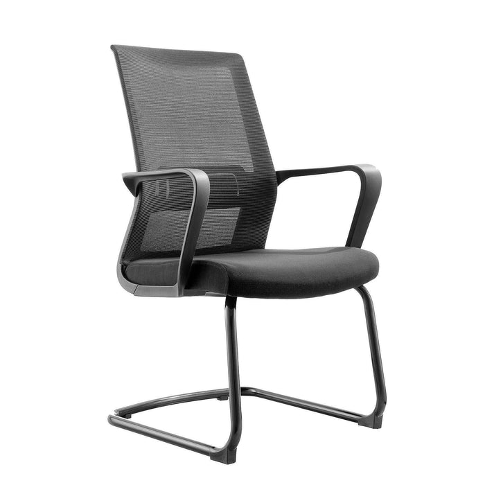 RFG Visitor chair Smart M, damask and mesh, black seat, black back