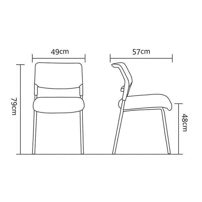 RFG Visitor chair Evo 4L M, black, 5 pieces in a set