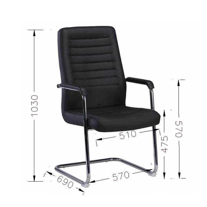 RFG Visitor chair Sit M, black, 2 pieces in a set