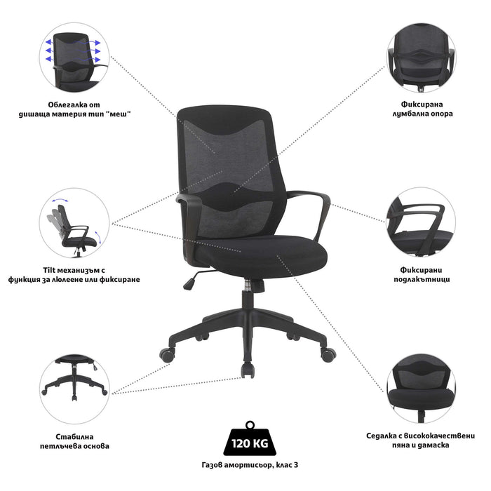 RFG Work chair Sven W black