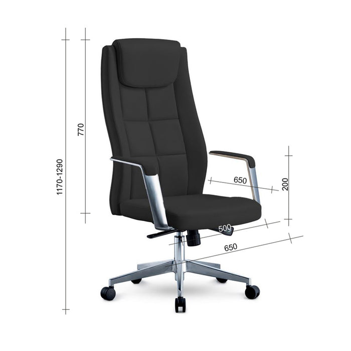 RFG Director's chair BOGART HB, eco-leather, black
